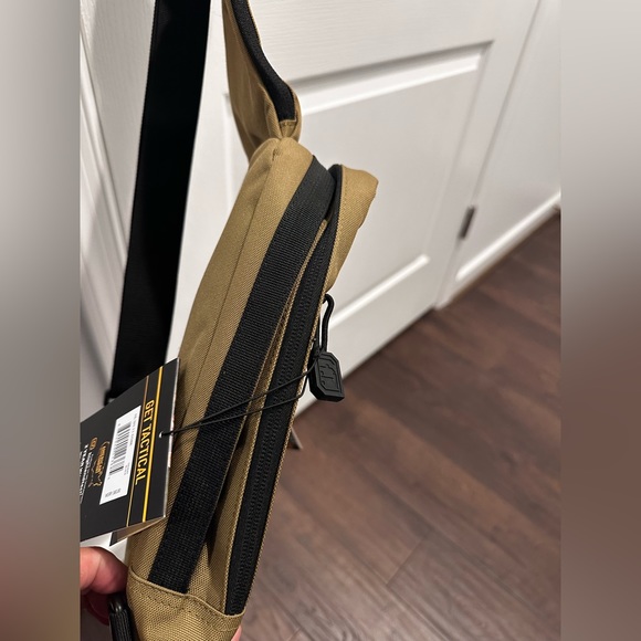 Highland Tactical EXPO Molle Webbing Crossbody Bag Adjustable Sling Bag - Tan - Picture 2 of 14